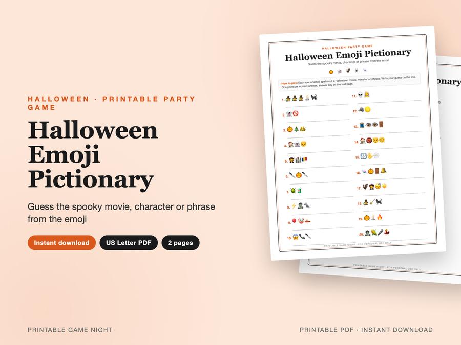 Halloween Emoji Pictionary